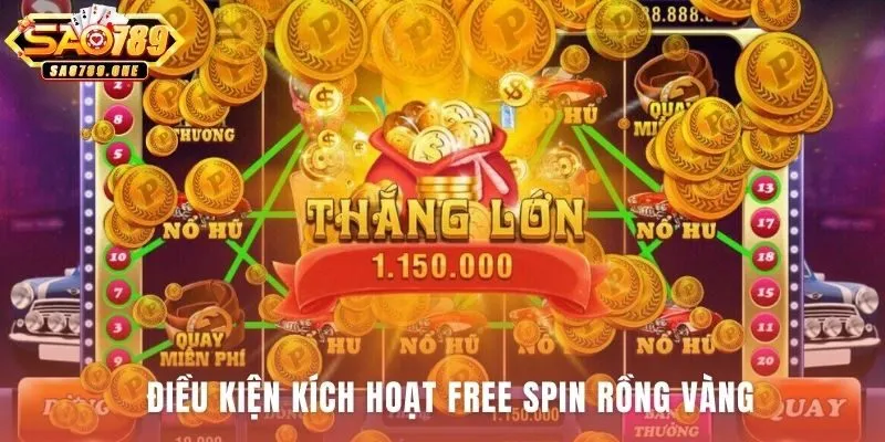 Ba biểu tượng Scatter mở khóa vòng quay miễn phí Rồng Vàng Nổ Hũ